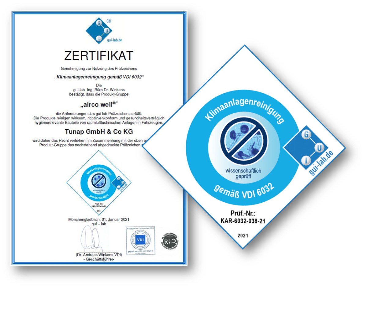 ISO 21469 Zertifikat